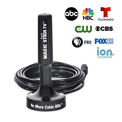 4K READY Magic Stick TV MAX HD Antenna HDTV Digital Channels With 20ft Cable 