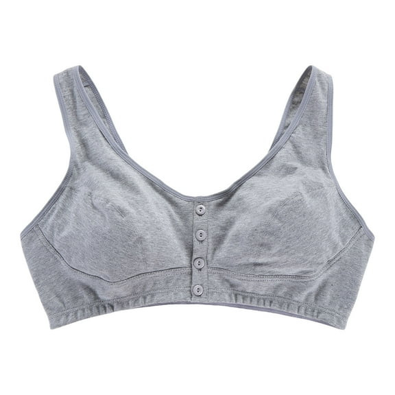 Pimfylm Sports Bras For Women Plus Size Front Close T Back Plus Size Unlined Large Push Up Bra(Grey,110)