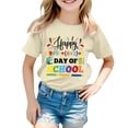 thumbnail image 1 of T-shirts Mode Décontractée pour Petites Filles, Col Rond Imprimé, Manches Courtes Amples, Taille 8-9T, 1 of 4