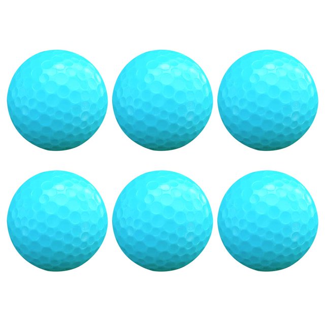 Golf De 6 Uds., Pelota De Entrenamiento De Golf Elástica De Doble Capa, Pelota De Práctica De Golf De Goma Sintética Para Accesorios De Golf Al Aire Libre, Azul Cielo Eigraketly OD007876-00