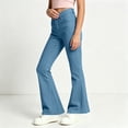 thumbnail image 4 of RQYYD School Uniform Pants for Girls Bell Bottom Pants High Stretch Elastic Waist Flare Trousers Size 5-16 Years Teen Girls Kids Back To School, 4 of 7