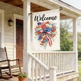 thumbnail image 5 of Yhmxh 4th of July Patriotic Garden Flags 12x18 Double Sided, Small Burlap Independence Day Floral Welcome Garden Flag, Fourth of July Decorations Outdoor Yard Flags for Outside Lawn Porch Decor, 5 of 6