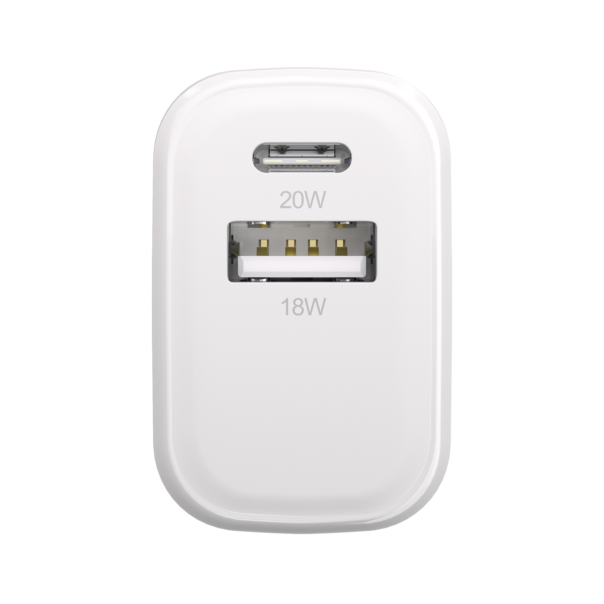 Liquipel Powertek Pastel Braided 20W Combo Wall Charger - White