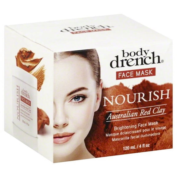 Body Drench Australian red Clay Brightening Face Mask, 4 fl oz