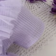 thumbnail image 6 of Huowey Toddler Baby Spring Dresses Outfits Floral Ruffles Short Sleeve Cute Bow Crewneck Ribbed High Waist A-Line Mesh Tutu Mif Dress Holiday Party Wedding Solid Color Sets,Purple,18-24 Months, 6 of 6