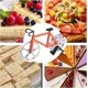 thumbnail image 5 of Divertida Rueda de Pizza Rueda de Pizza Cortadora de Pizza Novedad Cortadora de Rueda de Pizza Cortadora de Rueda de Pizza de Acero Inoxidable Antideslizante para Pizza Waffles Pan, 5 of 5