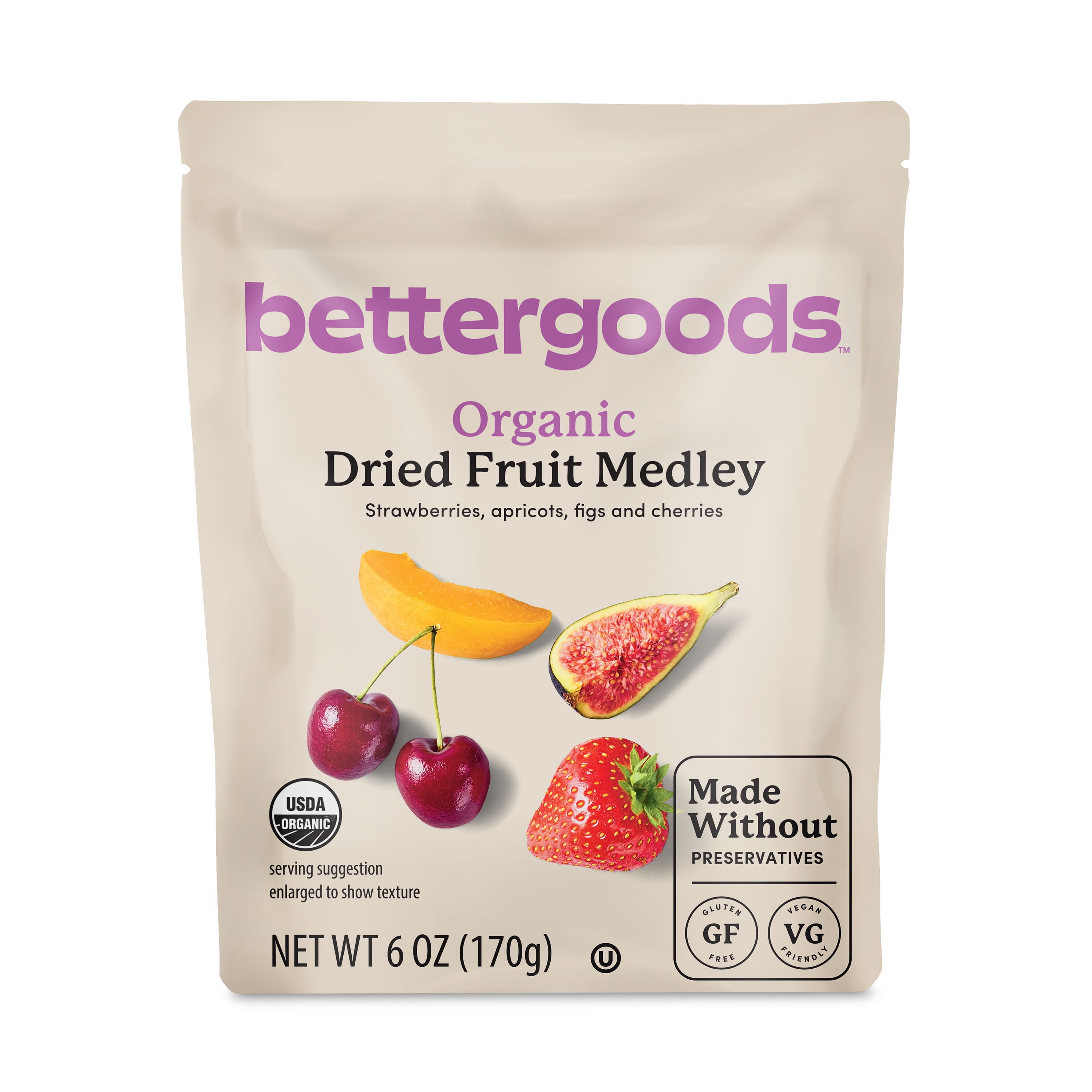 (3 pack) bettergoods Organic Dried Fruit Medley, 6 oz