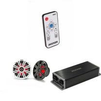 Kicker Marine KPX300.4 Powersports Amp & 8" Marine LED Speakers ( Includes LED Remote)