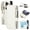 White, variant on Lunvic for Samsung Galaxy Z Fold 6 Wallet Case, Zipper Purse Folio Cover with 6 Card Slots, Cash Pocket, S Pen Holder & Wristlet Strap, Black