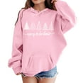 thumbnail image 2 of Taybagh Girls Sweatshirts Size 10-12 Christmas Print Hooded Sweatshirts Oversized Long Sleeve Winter Preppy Clothes Tops, 2 of 5