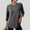 Dark Gray#05, variant on Womens Summer Workout Tops 3/4 Sleeve Crewneck Shirts Ladies Pullover Long Sleeve Athletic Three Quarter Shirts UV Sun Protection UPF 50+ Quickly Dry Running Round Neck Moisture Wicking Tops