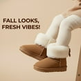 thumbnail image 6 of bebe Toddler Girl's Boots – Cozy Boots for Toddlers with Faux Fur Cuff and Butterfly Accent, 6 of 10