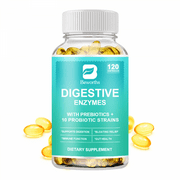 Beworths Digestive Enzymes - Probiotic Multi Enzymes with Probiotics and Prebiotics for Digestive Health+Bloating Relief for Women and Men - 120 Capsules
