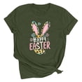 thumbnail image 5 of VBTAPA Funny Bunny Print T Shirt for Women Cute Grapic Tee Shirts Happy Easter Short Sleeve Tops Sales of Today Army Green L, 5 of 6
