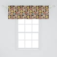 thumbnail image 2 of Ambesonne Floral Window Valance, Hand Drawn Sunflower Art, 54" X 18", Dark Brown Multicolor, 2 of 3