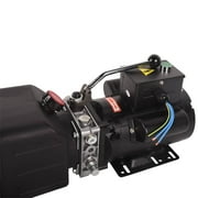 Dawot Hydraulic Pump Unit 4 Gallon Single Phase Hydraulic Power 220V 3450rpm Electric Hydraulic Pump 2HP Portable Dump Trailer Pump Hydraulic Car Lift for Car Lifting Platforms