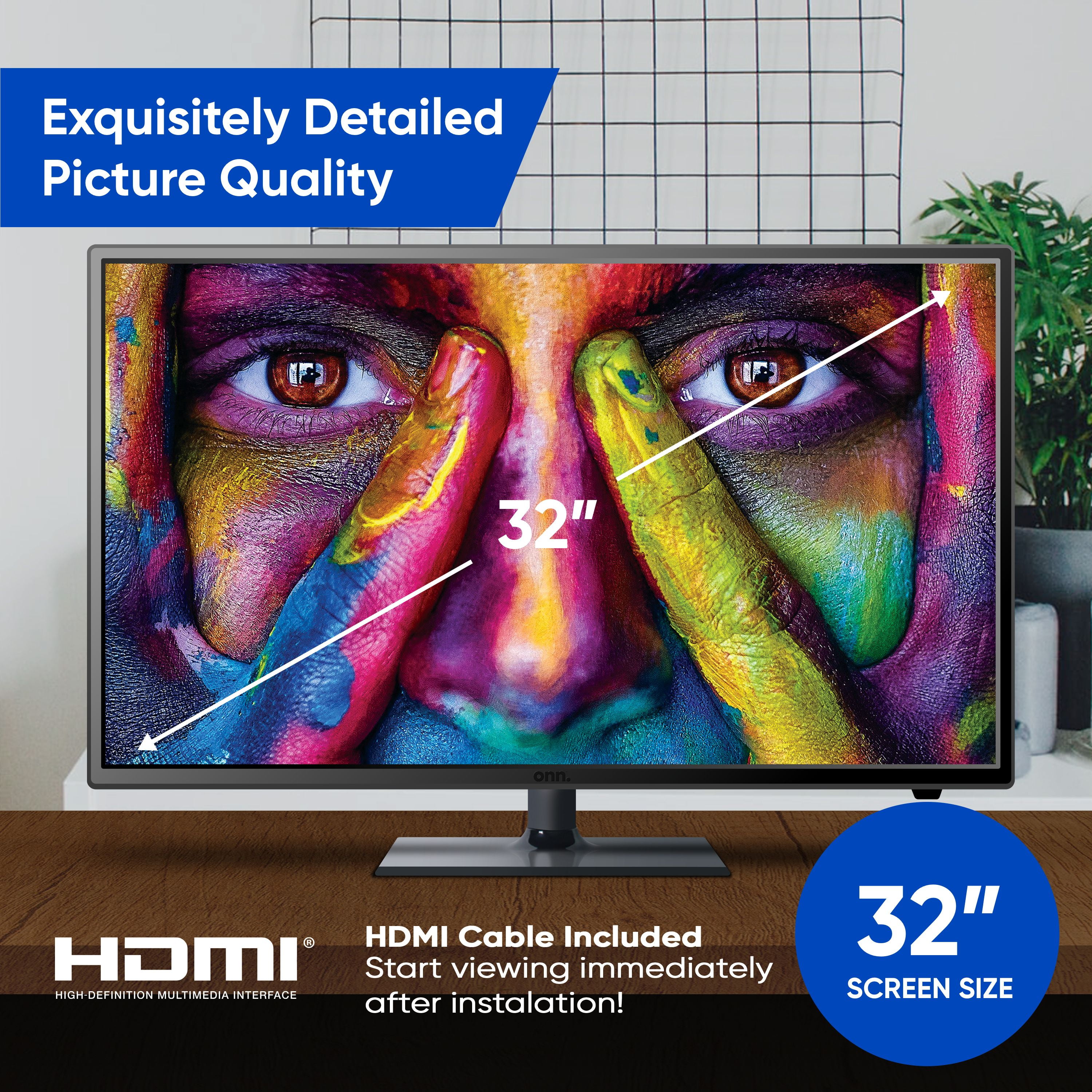 Onn 32 1920x1080 HDMI VGA 60hz 6.5ms 