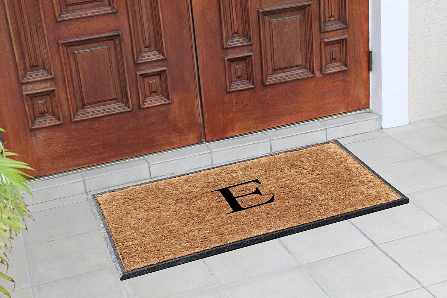 A1HC First Impression 30 in. x 48 in. Rubber and Coir Molded Double Monogrammed Door Mat