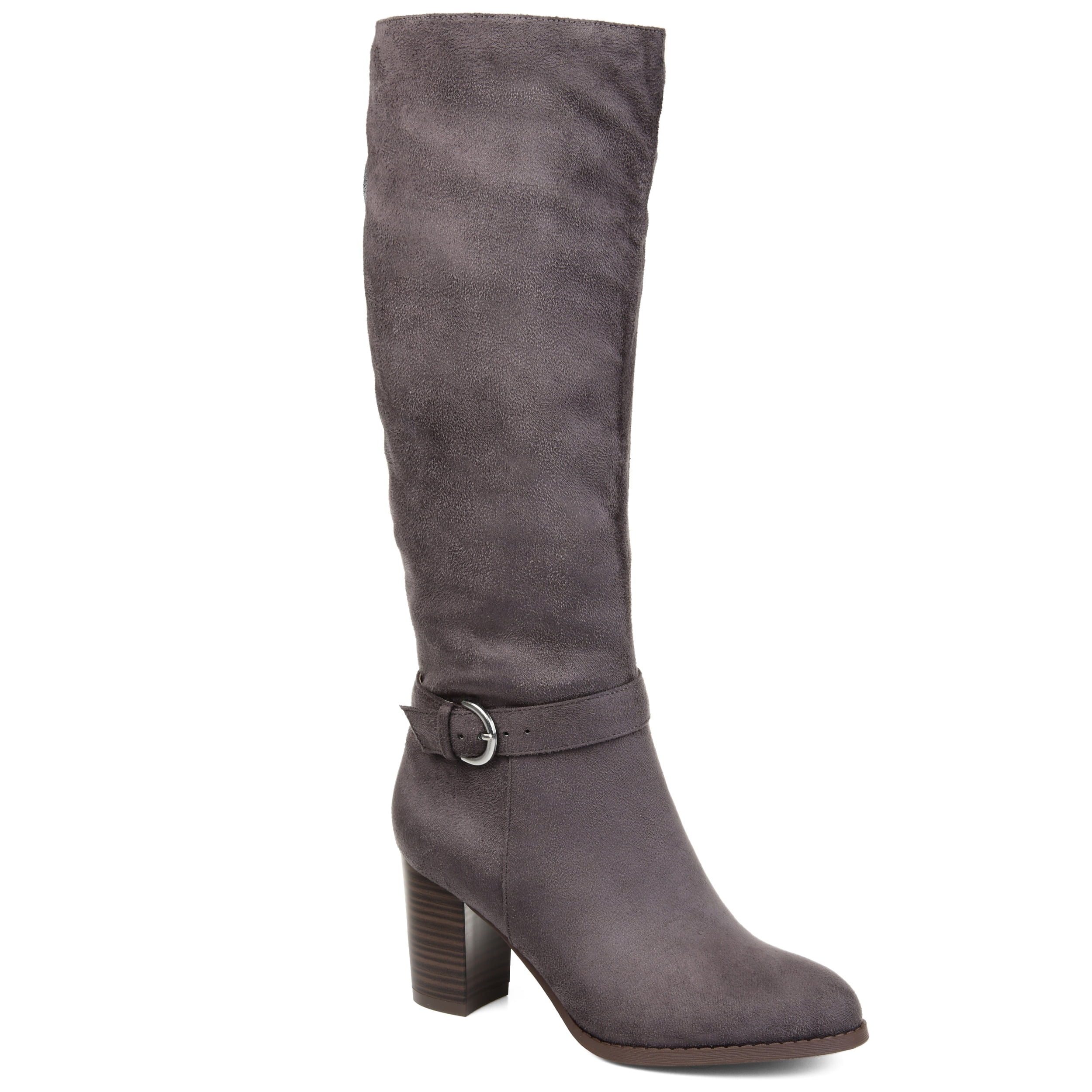 Brinley Co Womens Comfort Wide Calf Side Strap Riding Boot