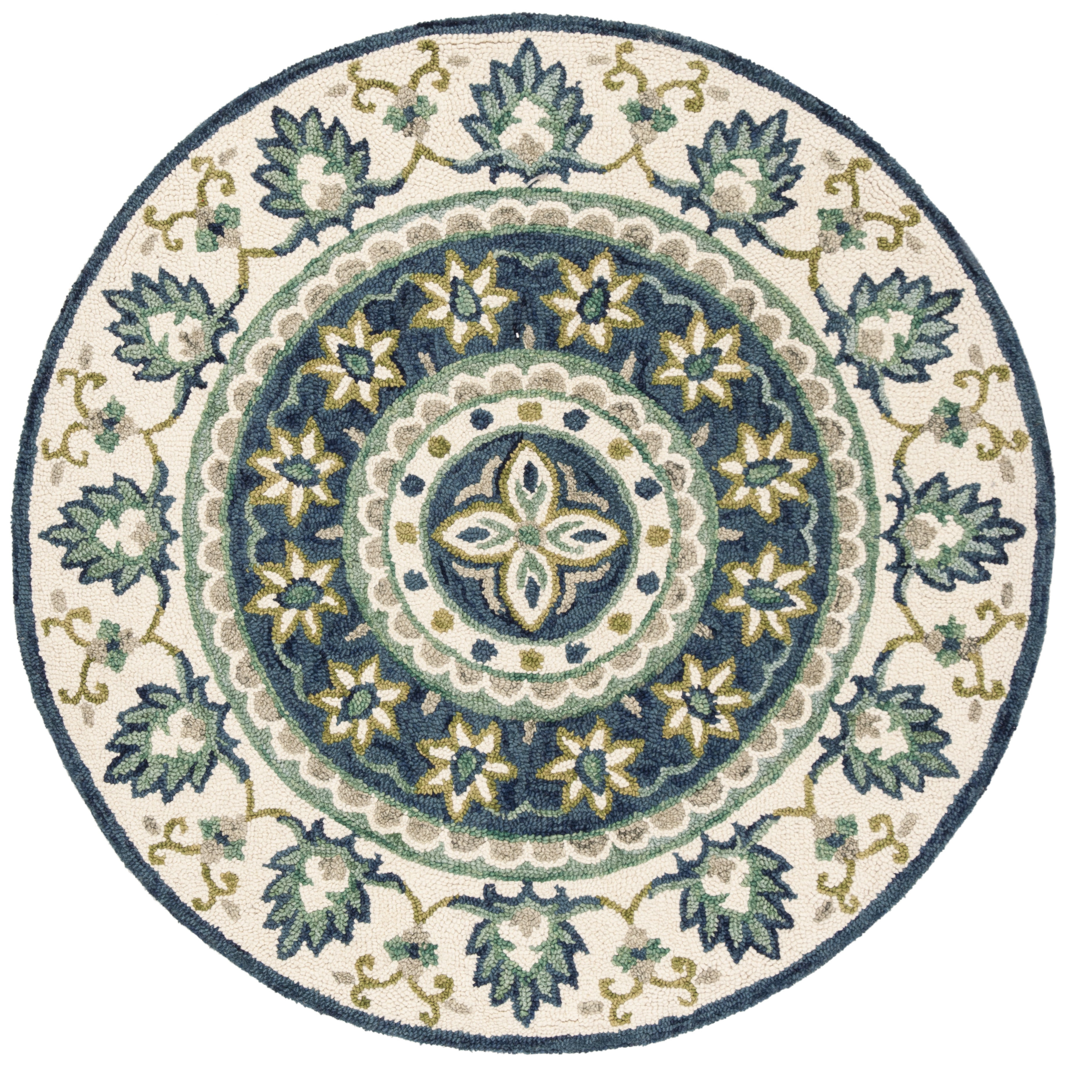 SAFAVIEH Novelty NOV606M Handmade Ivory / Blue Rug