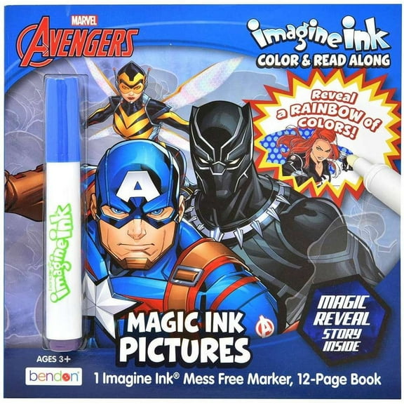 Marvel Imagine Ink Color & Read Along Magic Ink Pictures Activity Book