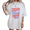 White, variant on UNISHE Women's Sport Game Lady Pink Stripe Frame Vintage Soccer Footy Mom Funny Text Graphic Short Sleeve T-Shirts white Tops