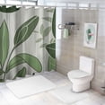 thumbnail image 7 of Orinice  Green Tropical Leaves Shower Curtain for Bathroom Decor Watercolor Nature Leaf Plant Botanical Boho Simple Minimalist Art Printed Fabric Polyester Waterproof 12 Pack Plastic Hooks 36x72, 7 of 7