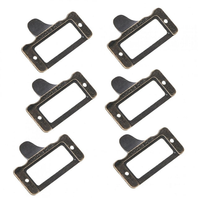 Label Pull Frame Handle,6PCS Bronze Label Pulls File Name Card Holder Medicine Cabinet Pulls Leading Edge Technology