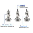 thumbnail image 4 of 18" Pan Head Sheet Metal Screws 2 x 100 Pack, 4 of 4