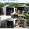 thumbnail image 4 of Hommow Outdoor 5" x 7.2" x 5.4" Black Storage Shed Carport Canopy, 4 of 7