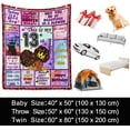 thumbnail image 6 of Happy Birthday Blanket - 13 Year Old Girl Birthday Gift Ideas Princess Blanket, Cute African American Black Girl Kids Blankets for Girls Birthday Blanket for Bed, Purple Throw Blanket, 80"x60", 6 of 6