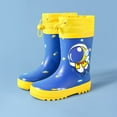 thumbnail image 2 of Generic Toddler Sneakers Children's Rain Shoes Boys Girls Water Shoes Baby Rain Boots Water Boots Large Small with Elastic Cord for Flexible Slip Resistant Lightweight Shoe(9-9.5 Years,Blue), 2 of 4