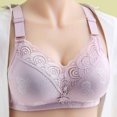thumbnail image 2 of Diufon Wide Strap Lace Bra for Women Comfortable Plus Size Full Coverage Deep V Neck Bra Support Push Up Bralettes, 2 of 4