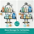 thumbnail image 5 of LEDMOMO Shower Rack Hanging Black - Multi-Functional, Metal Material, Wall-Mounted, Ample Storage, 5 of 7