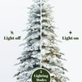thumbnail image 4 of 7Ft Pre-Lit Flocked Artificial Slender Tree with Adjustable Lights and Stand, 4 of 11