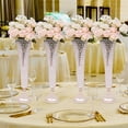 thumbnail image 3 of Wildnix Tall Wedding Flower Vase with Sparkling Crystals, Gold Electroplated Trumpet Design for Wedding, Party, and Home Decorations, 3 of 6
