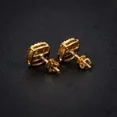 thumbnail image 4 of Moissanite 2 Ct Round Cut White Men's Cluster Stud Earrings 14K Yellow Gold Plated, 4 of 5