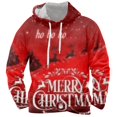 thumbnail image 1 of toraway Sweat à Capuche Mode Homme Fermeture à Glissière Imprimé de Noël Élégant et Confortable S, 1 of 3