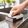 thumbnail image 4 of Scouring Pad, Handheld Nano-Emery Scrubber Set 1 Handle And 5 Abrasive Pads For Kitchen Stovetop Grill Pan And Bathroom Tile Cleaning Non-Scratch Durable Stain Remover, 4 of 5