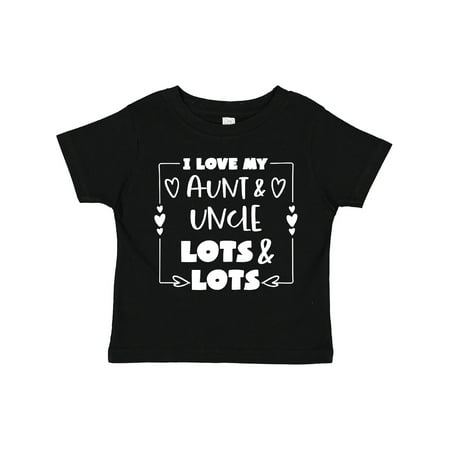 

Inktastic I Love My Aunt and Uncle Lots and Lots- Valentines Day Hearts Gift Toddler Boy or Toddler Girl T-Shirt