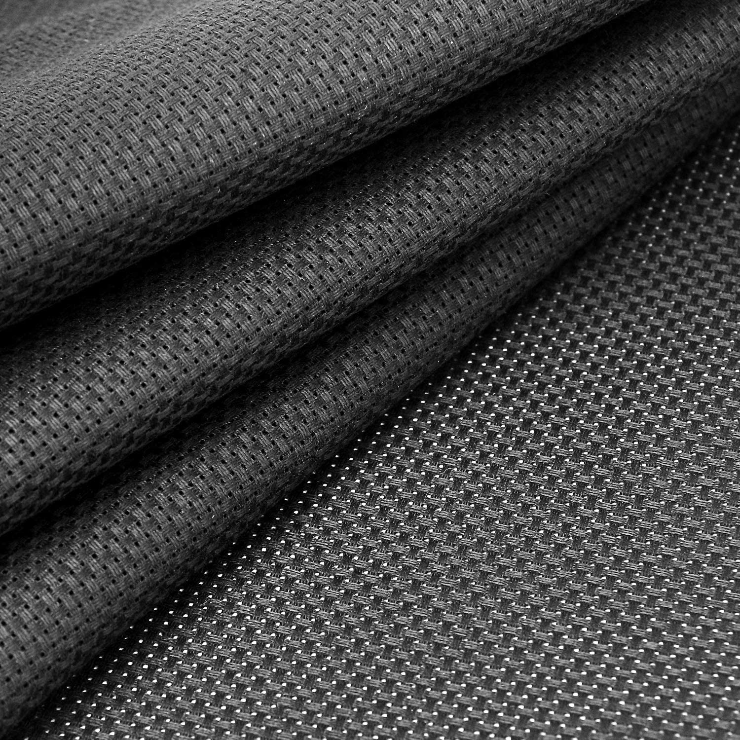 Maydear Cross Stitch Cloth 11 Count Cotton Aida Fabric Needlework DIY 6 Pieces 12×18（inch）-Black(6pcs) - image 2 of 3