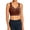 Coffee, variant on Women's Wireless Unlined Lace Bra JIANLAI Women's V Neck Mesh Panel Sports Bra, Wide Strap High Support Workout Bra, Wirefree Padded Fitness Bra for Yoga Running Gym