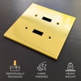 thumbnail image 2 of RIO SALTO Modern Metal Vibrant Yellow Gold Double Toggle Light Switch Cover Metal Decorative Toggle Switch Covers Wall Plate Outlet Cover Electric Socket Double Togle Double Toggle 2-Gang, 2 of 8