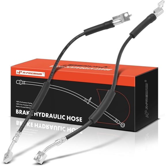 A-Premium Front Driver and Passenger Side Brake Hydraulic Hose Compatible with Select Jeep Models - Grand Cherokee 1993-1998, Wrangler, Cherokee, Comanche, Grand Wagoneer, TJ, Wagoneer, Pack of 2