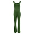 thumbnail image 4 of Women Scrunch Jumpsuits Nylon Spandex Sleeveless for Workout and Party, 4 of 5