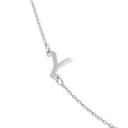 thumbnail image 3 of SuperJeweler Y Initial Necklace for Women, Sideways Silver Necklace, 16", 3 of 5