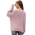 thumbnail image 5 of Cardigan Sweaters for Women Trendy Fall Fashion 2025 Cardigans Ndbuld Women's New Mid Length Slouchy Knitted Sweater Cardigan Gift for Adults Pink S, 5 of 5