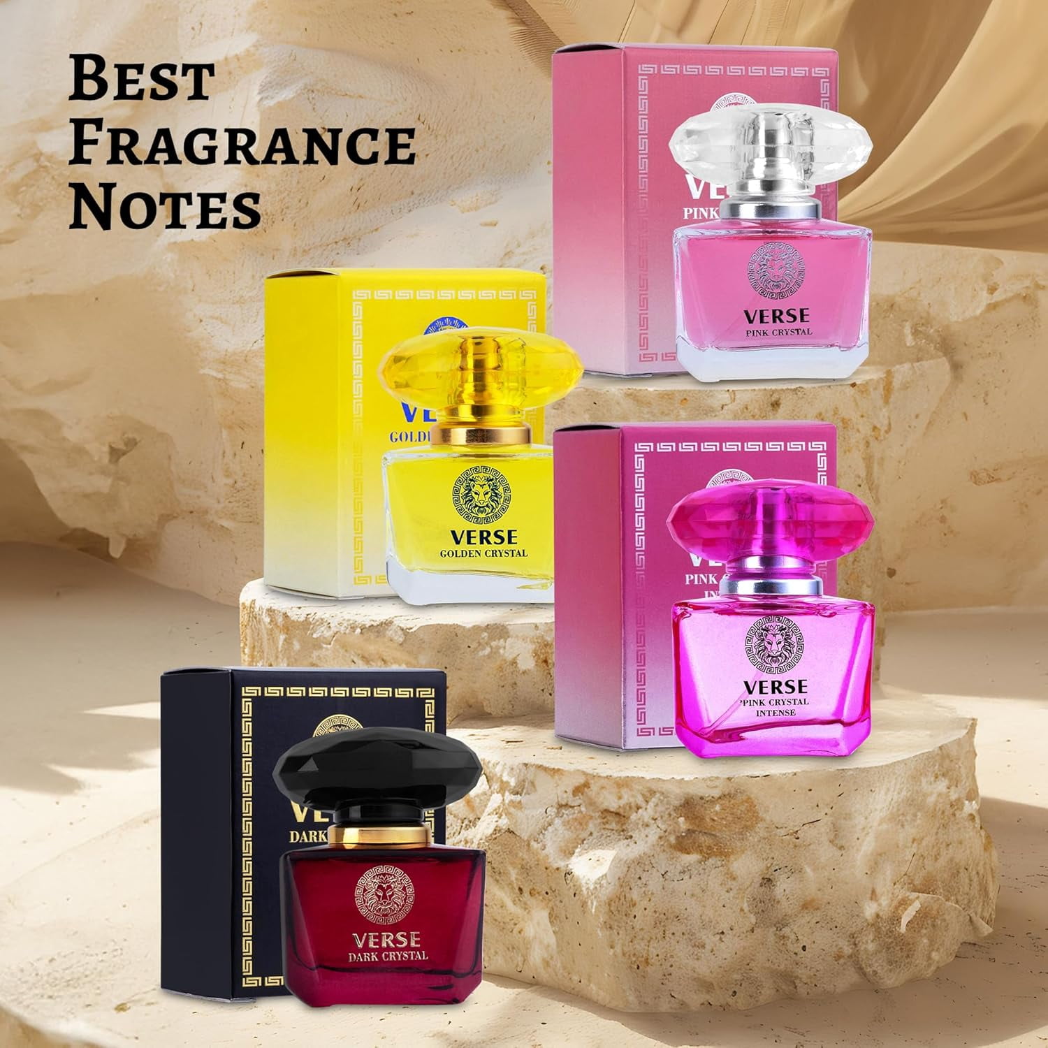NovoGlow Eau de Parfum Verse 4-Piece Mini Perfume Gift Set for Women – Floral, Fruity & Woody EDP Collection