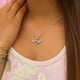 thumbnail image 4 of Collar Corazon Con Alas De Zirconia Para Mujer De Plata 925, 4 of 5