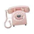 thumbnail image 2 of GUOOL Guestbook Wedding Phone Desk Telephone Record Messages Antique Vintage Corded Phone for Desk Retirement Party Decor Pink, 2 of 9
